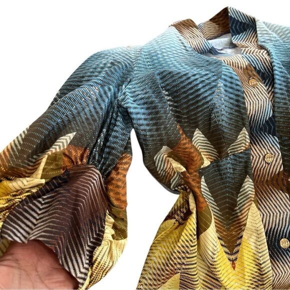 Matrushka Construction Abstract Arrows Veronica Lake Dress Size M/L - Picture 4 of 6